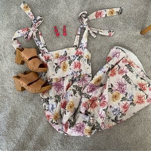 Tiered floral maxi dress